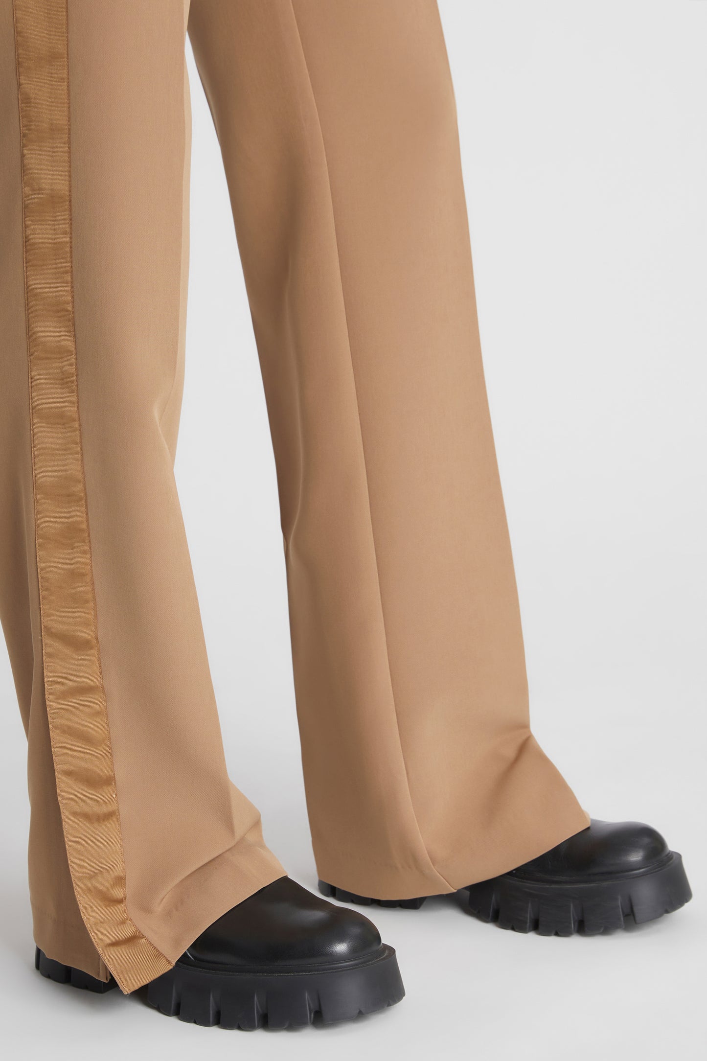 Palazzo trousers with side band detail