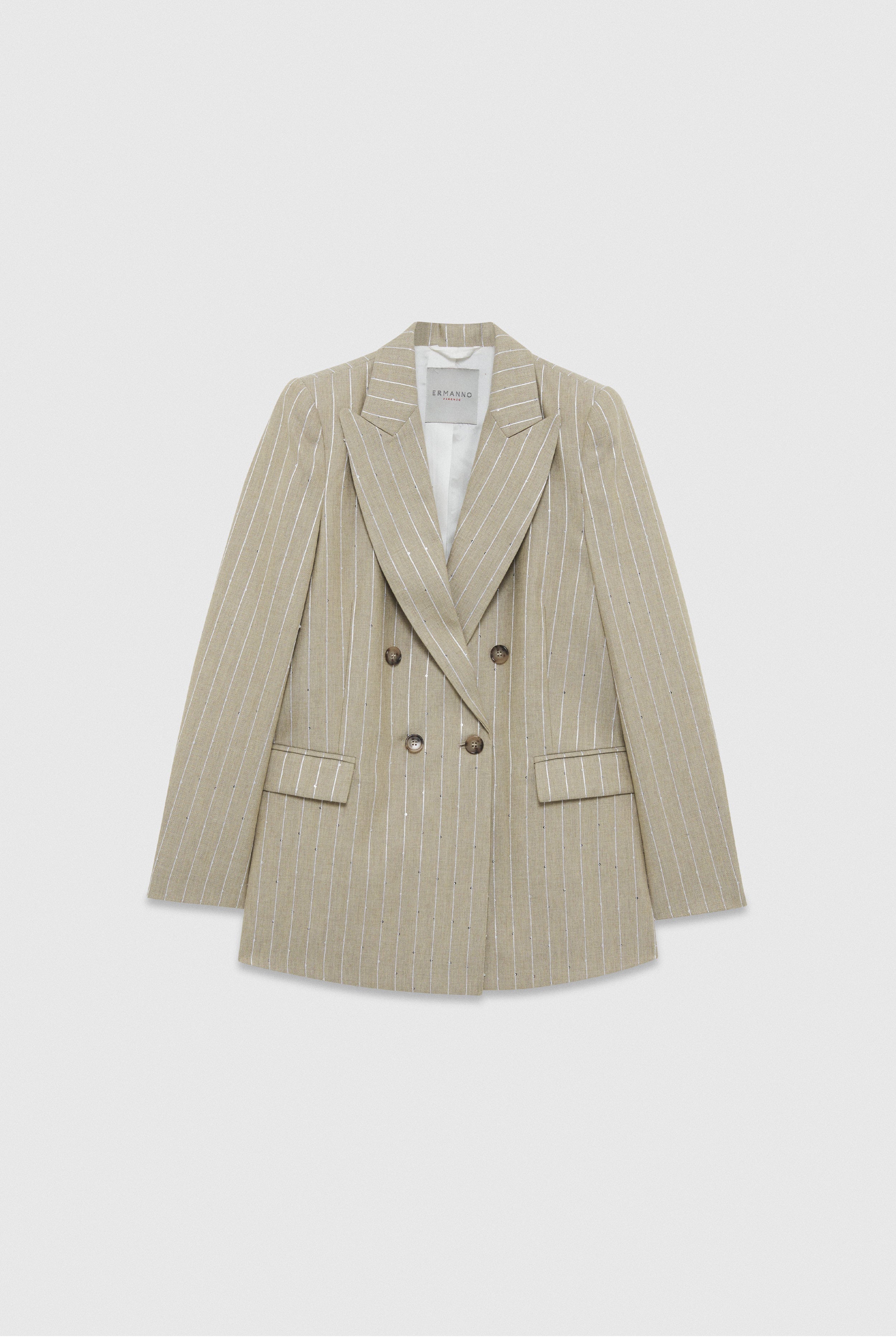 BLAZER DOPPIOPETTO GESSATO CON PAILLETTES