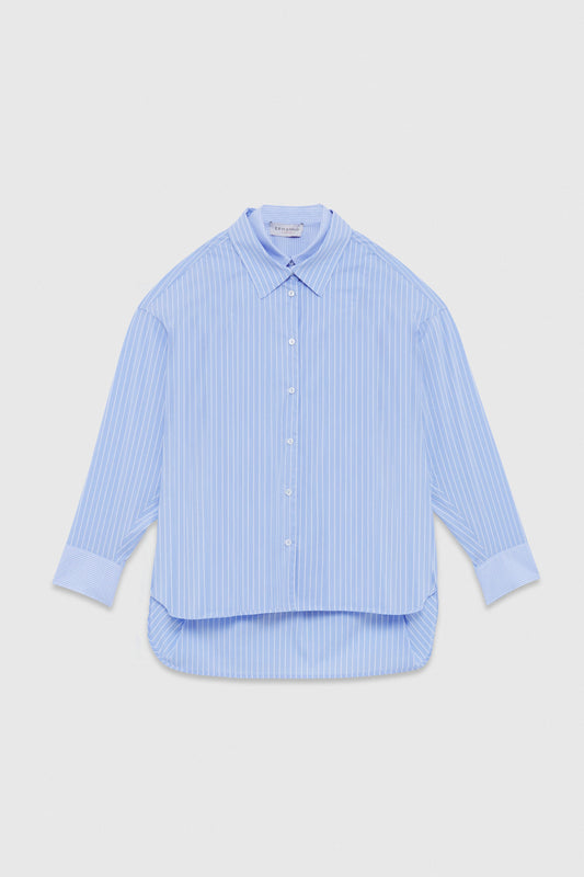 STRIPED SHIRT WITH EMBROIDERY