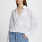 MUSLIN WRAP BLOUSE WITH LACE