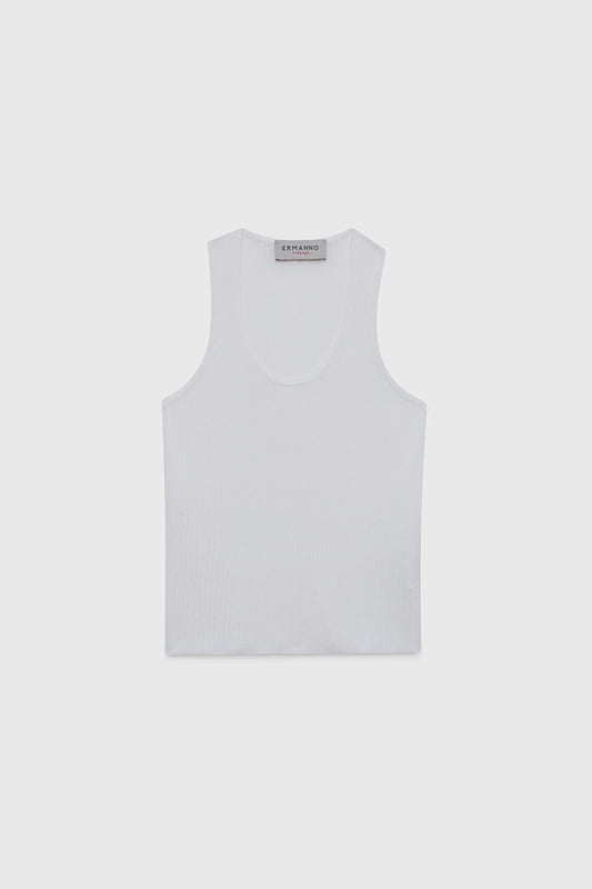 RIB KNITTED VEST