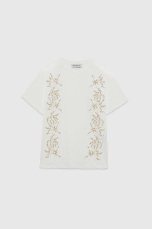 T-SHIRT WITH BICOLOR EMBROIDERY