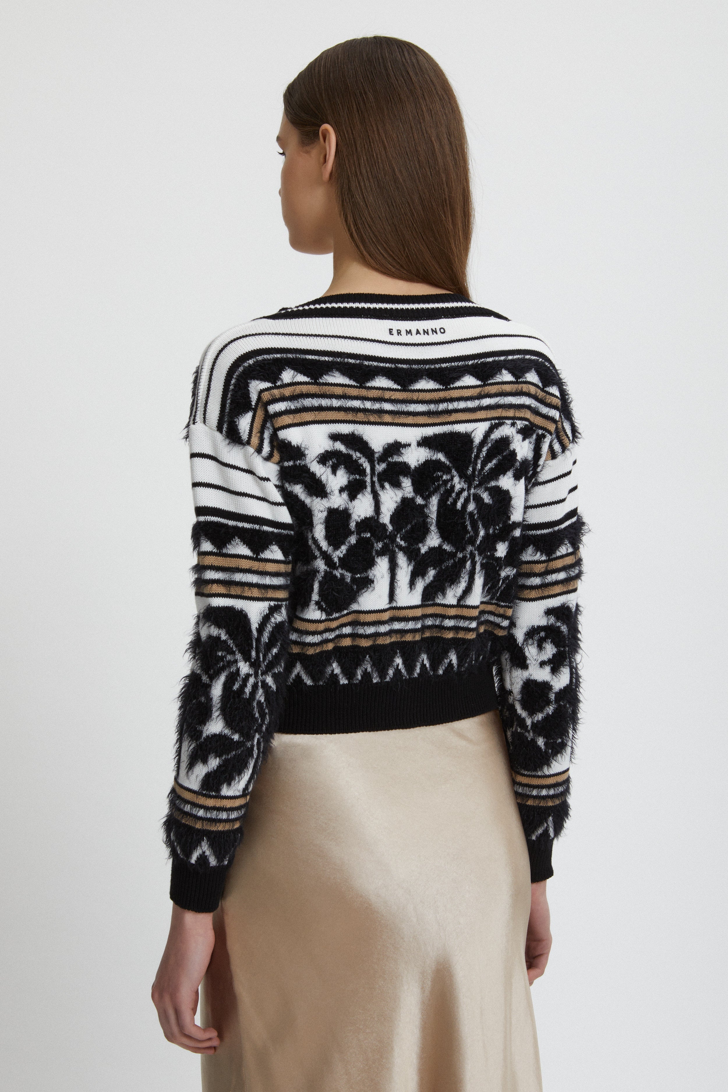 CARDIGAN CORTO JACQUARD