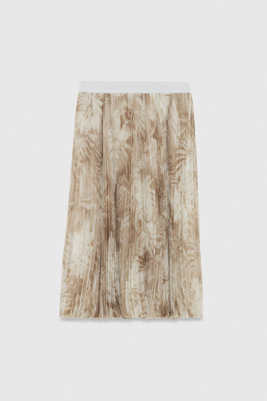 FOREST PRINTED PLEATED SKIRT