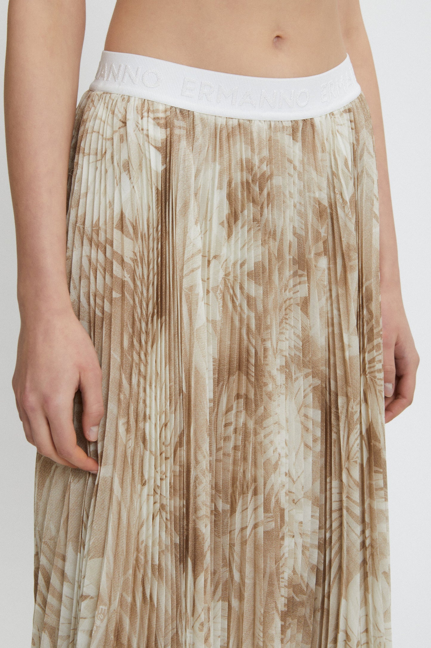 FOREST PRINTED PLEATED SKIRT