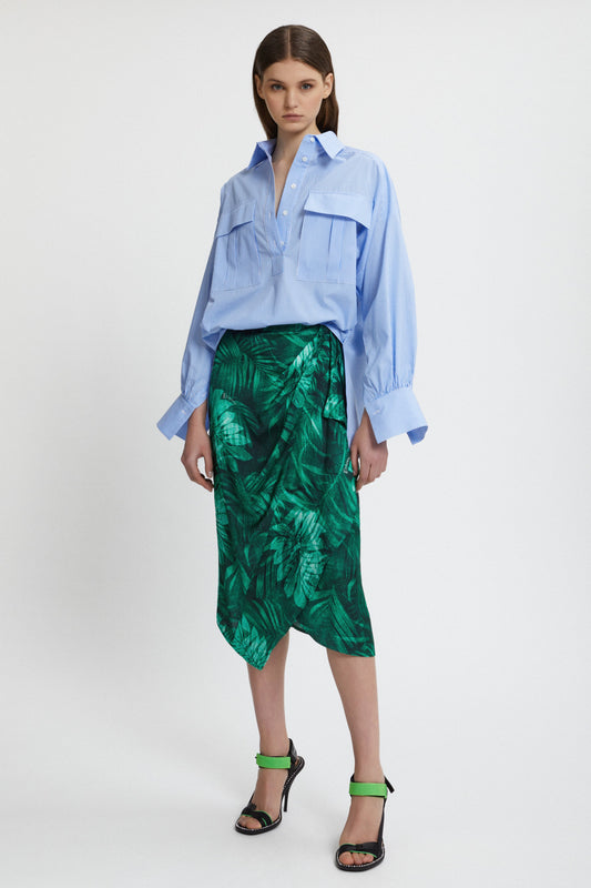 FOREST PRINTED PAREO SKIRT