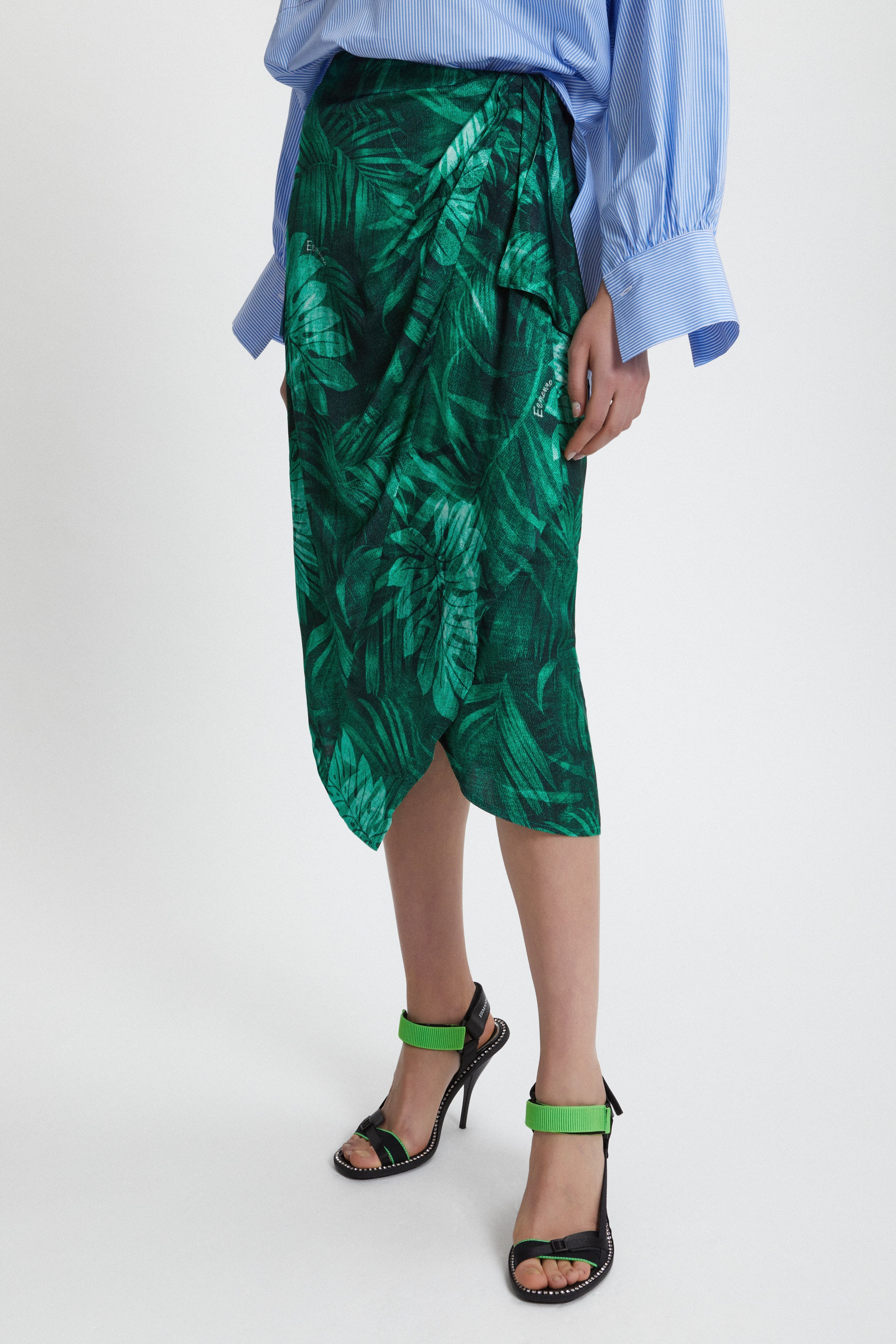 FOREST PRINTED PAREO SKIRT