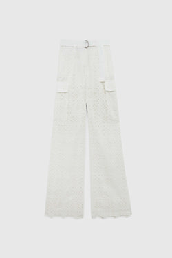 Image of BRODERIE ANGLAISE CARGO PANTS