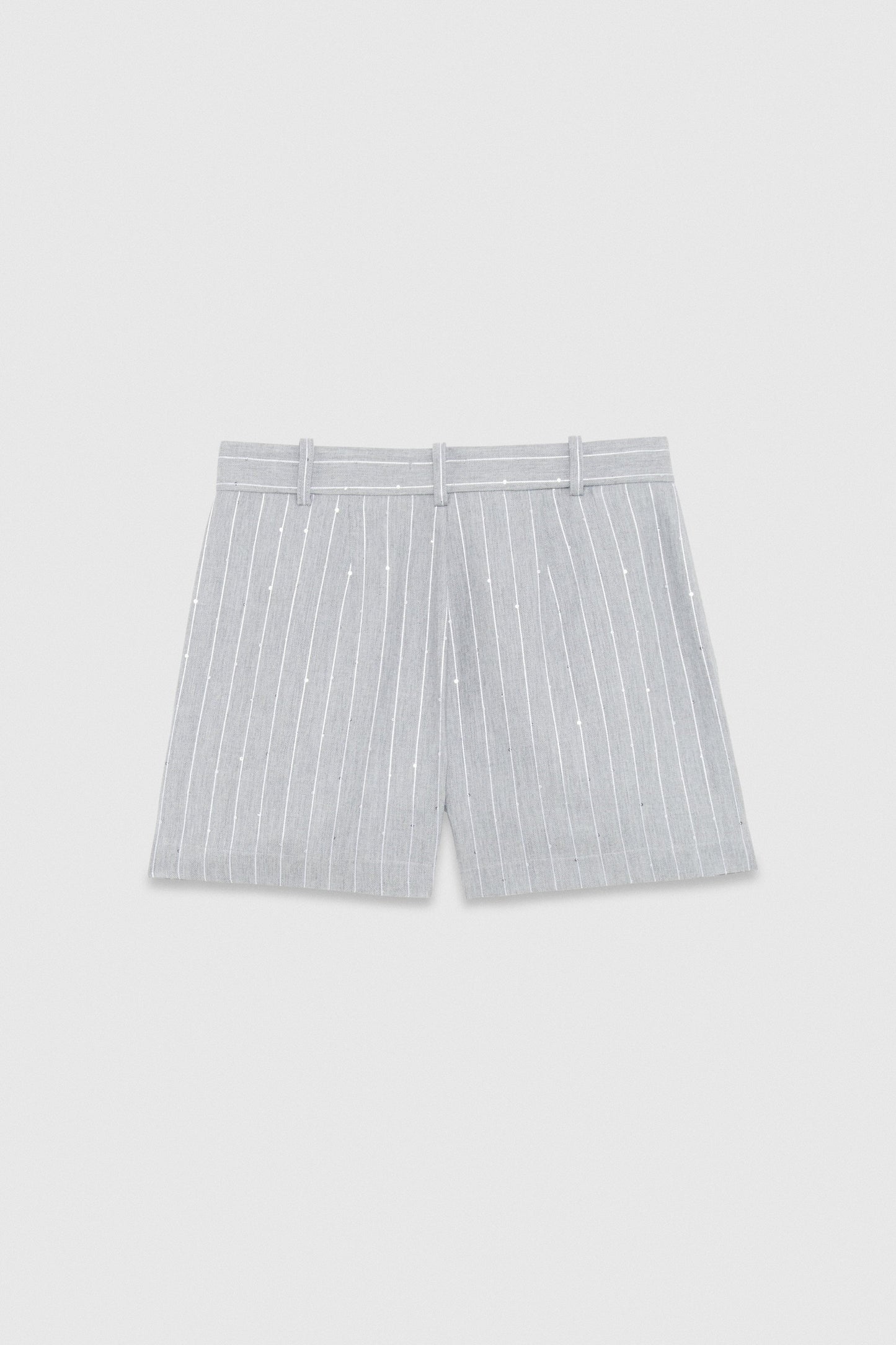 PINSTRIPE SHORTS WITH SEQUINS