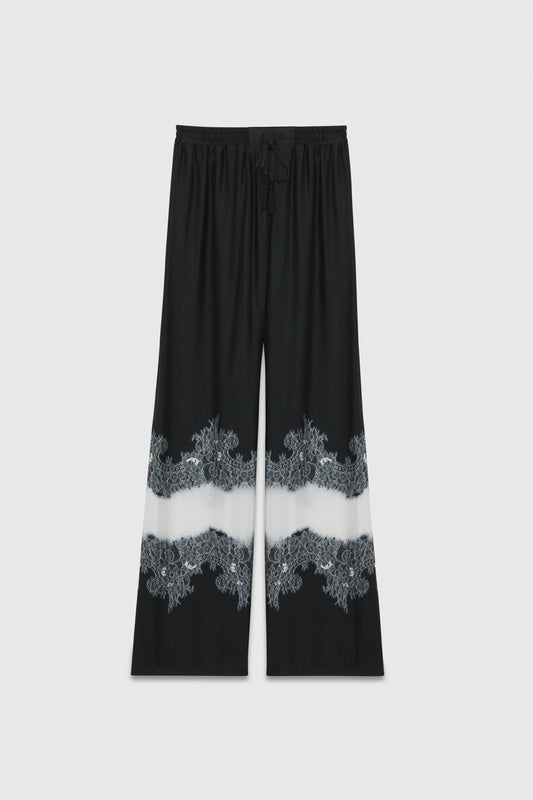 PANTALONE IN RASO STAMPATO