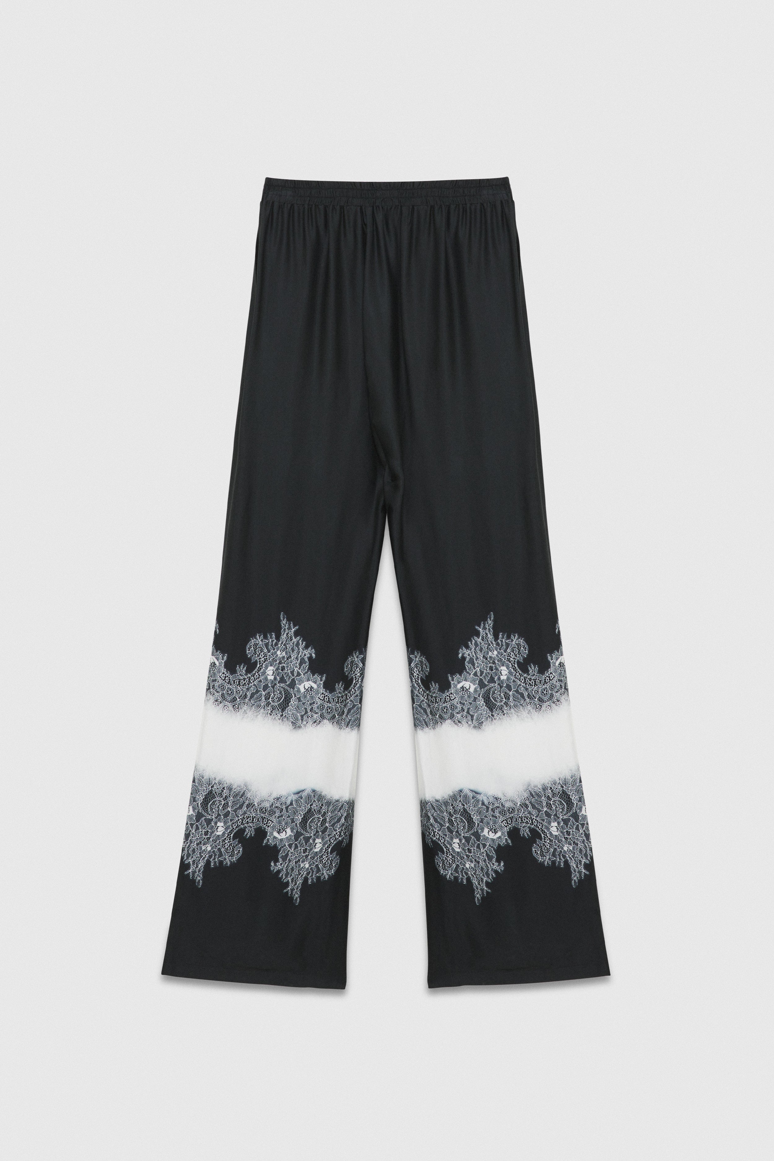 PRINTED SATIN PANTS