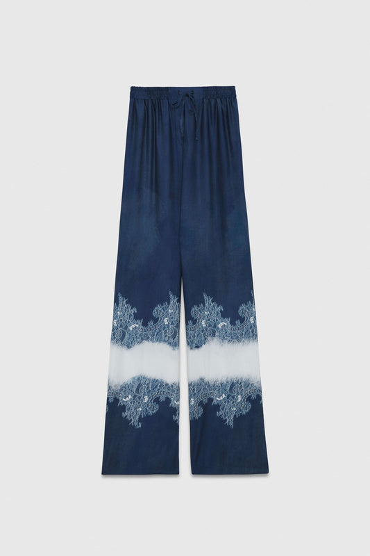 PANTALONE IN RASO STAMPATO