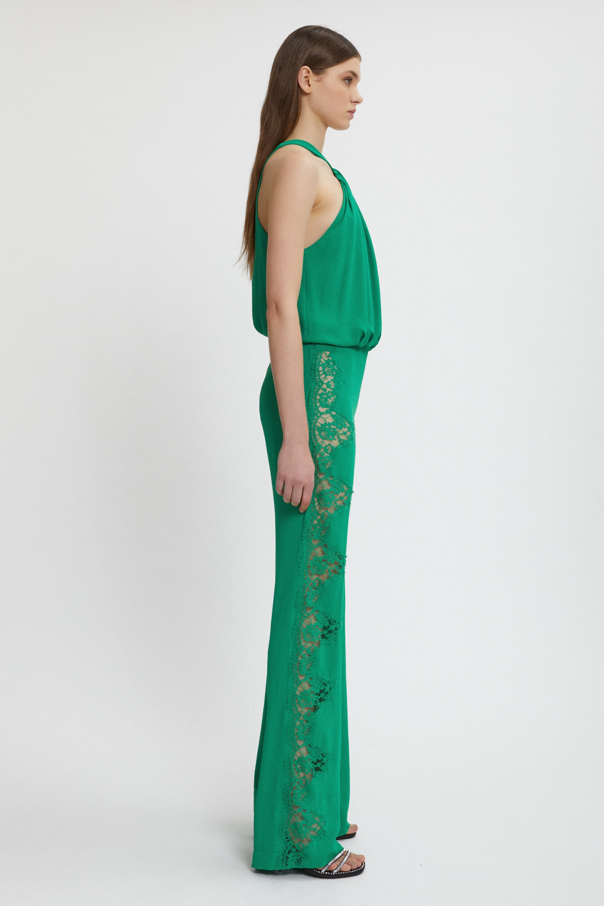 GEORGETTE OVERALL WITH LACE