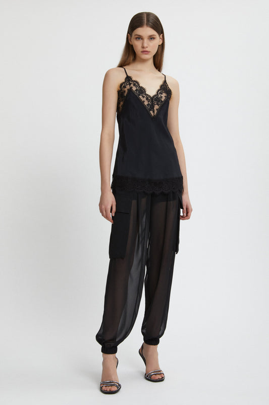 PANTALONE CARGO IN GEORGETTE