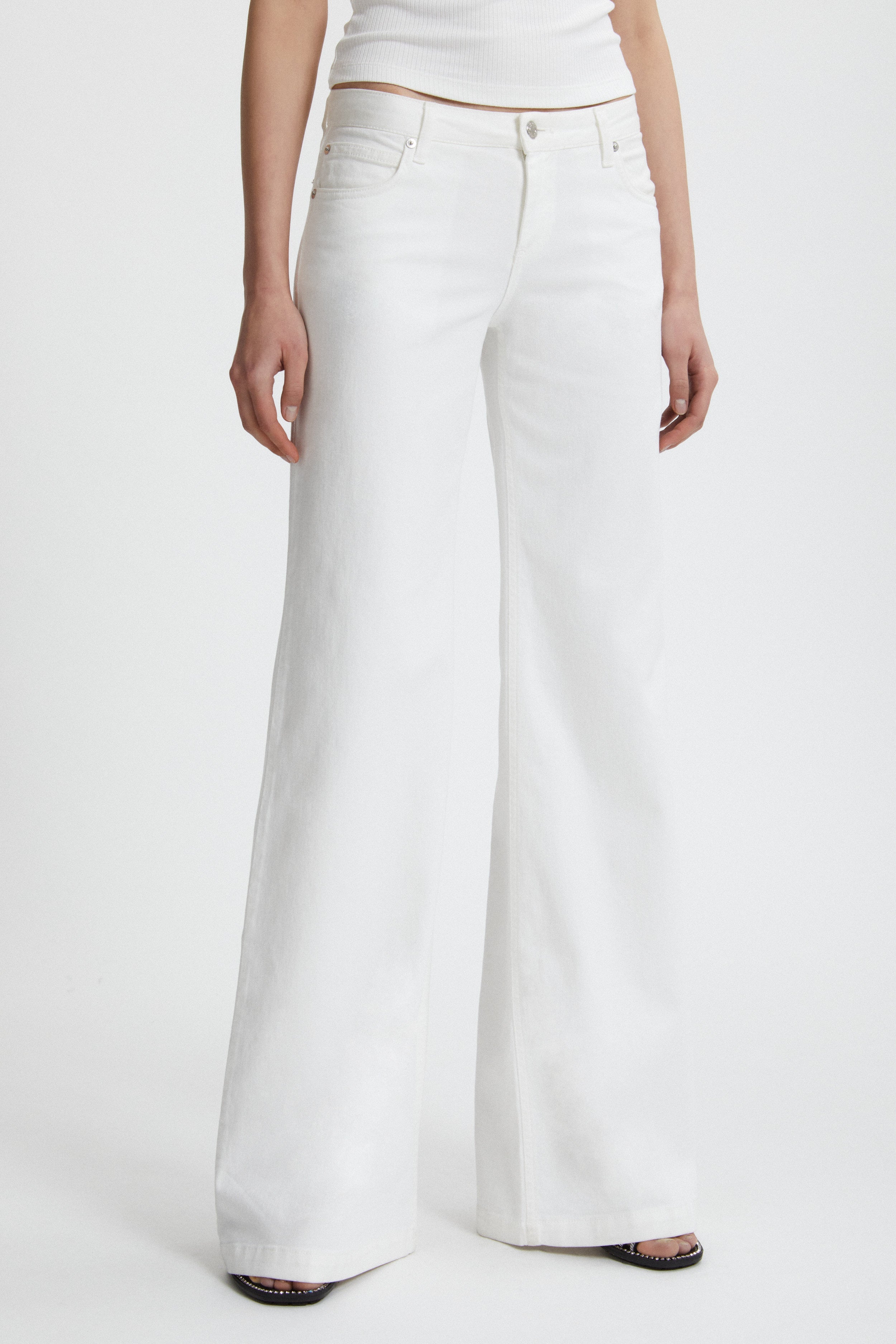 Image of COTTON FLARE PANTS