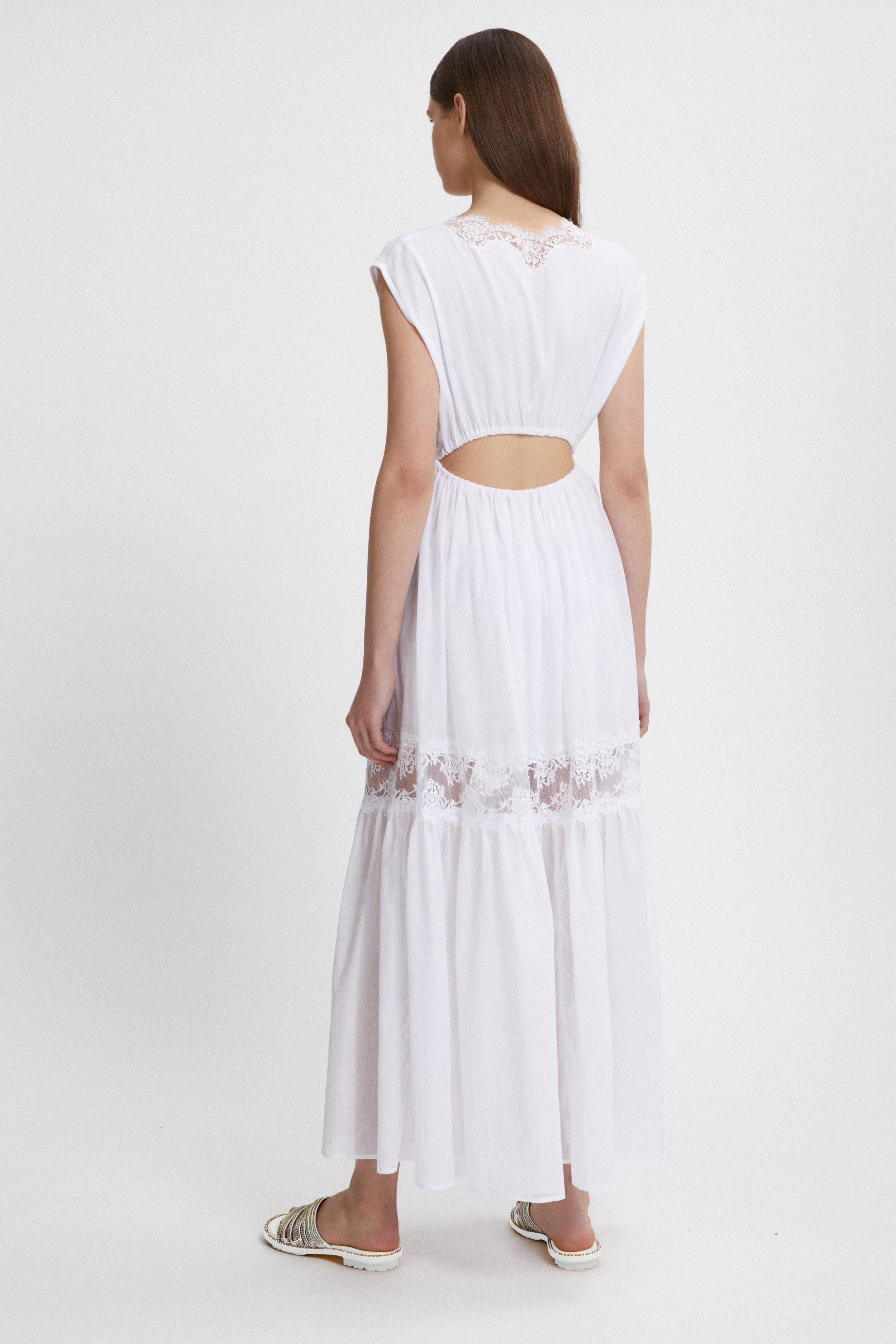 MUSLIN COTTON DRESS WITH EMBROIDERY