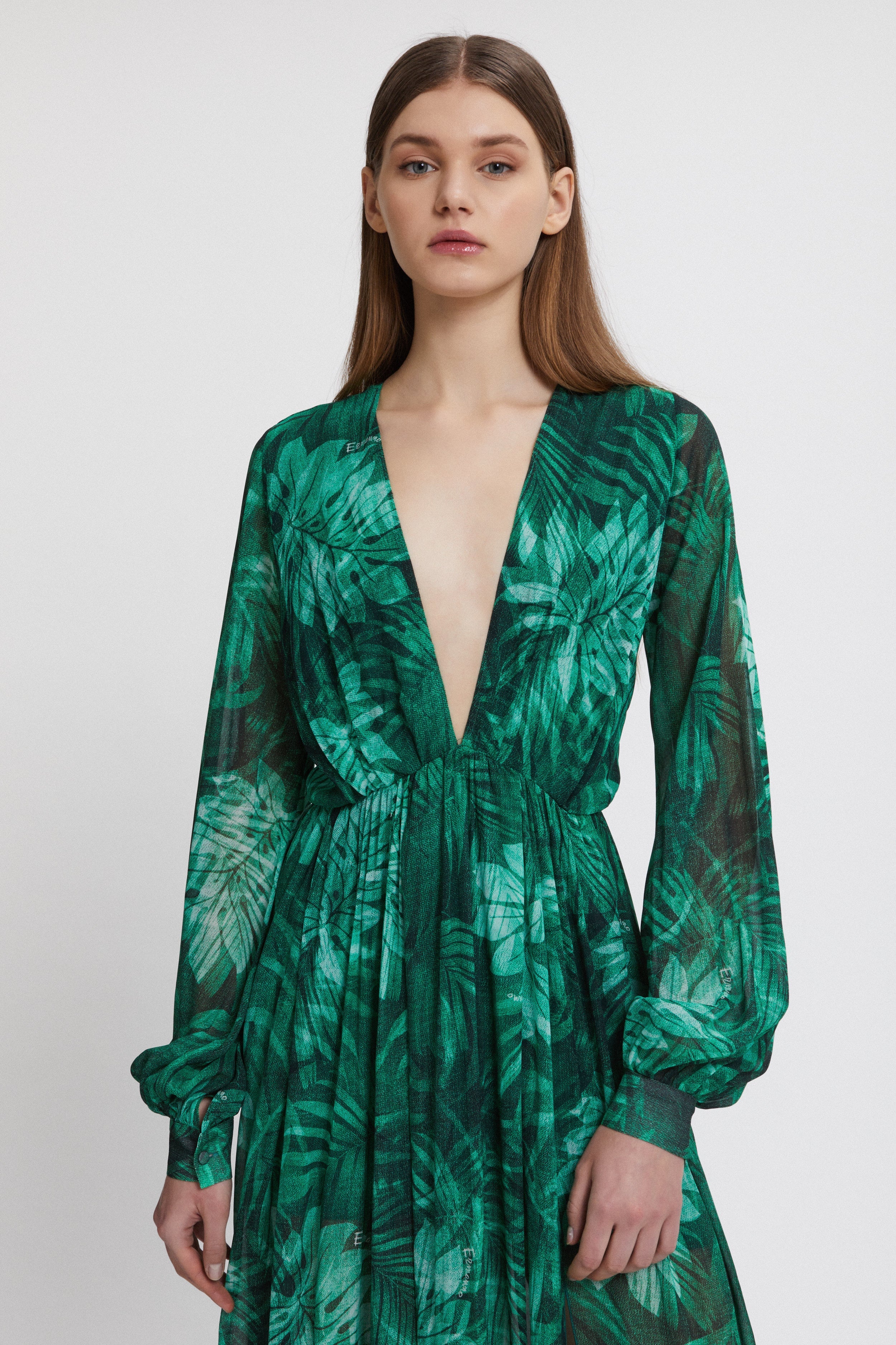 Image of ABITO IN CHIFFON STAMPA FORESTA