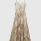 FOREST PRINTED PLEATED DRESS
