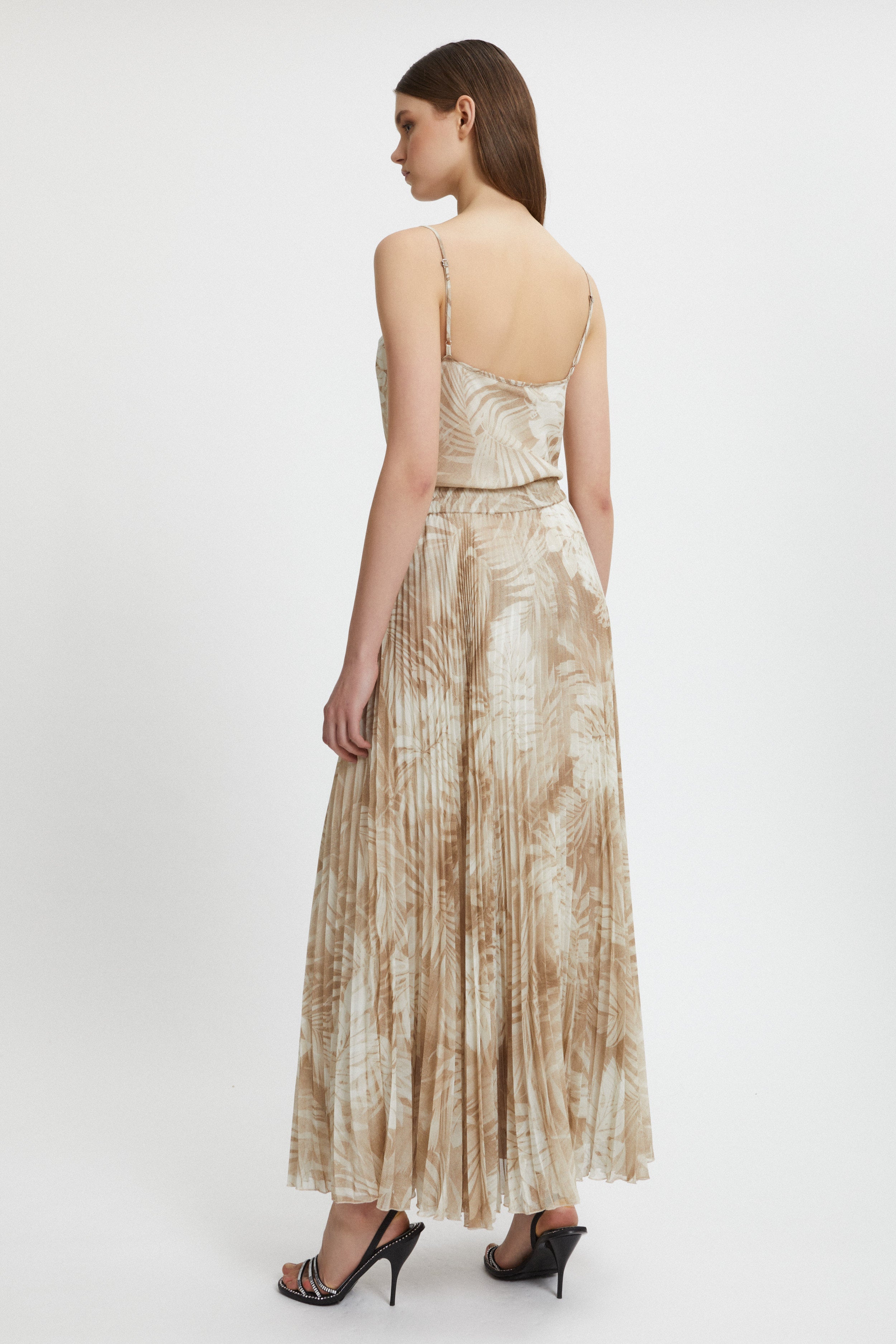 ABITO PLISSE' STAMPA FORESTA