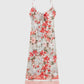 FLORAL PRINTED SATIN SLIP DRESS