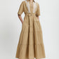 POPLIN SHIRT-DRESS WITH LACE AND BELT