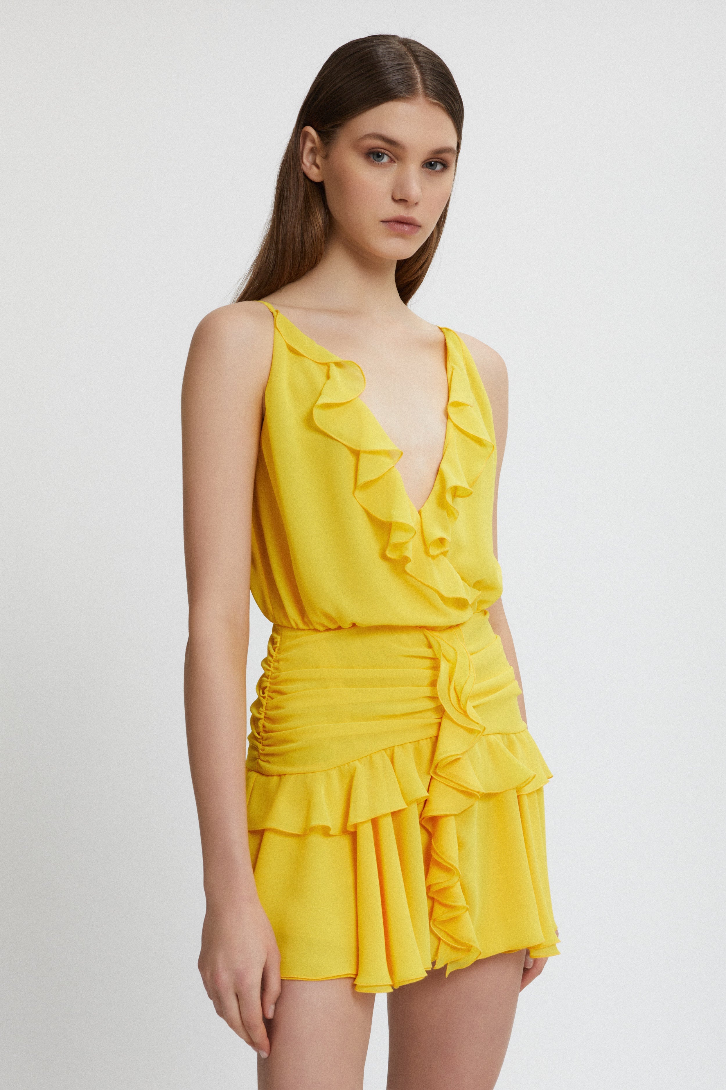 DRAPED GEORGETTE DRESS