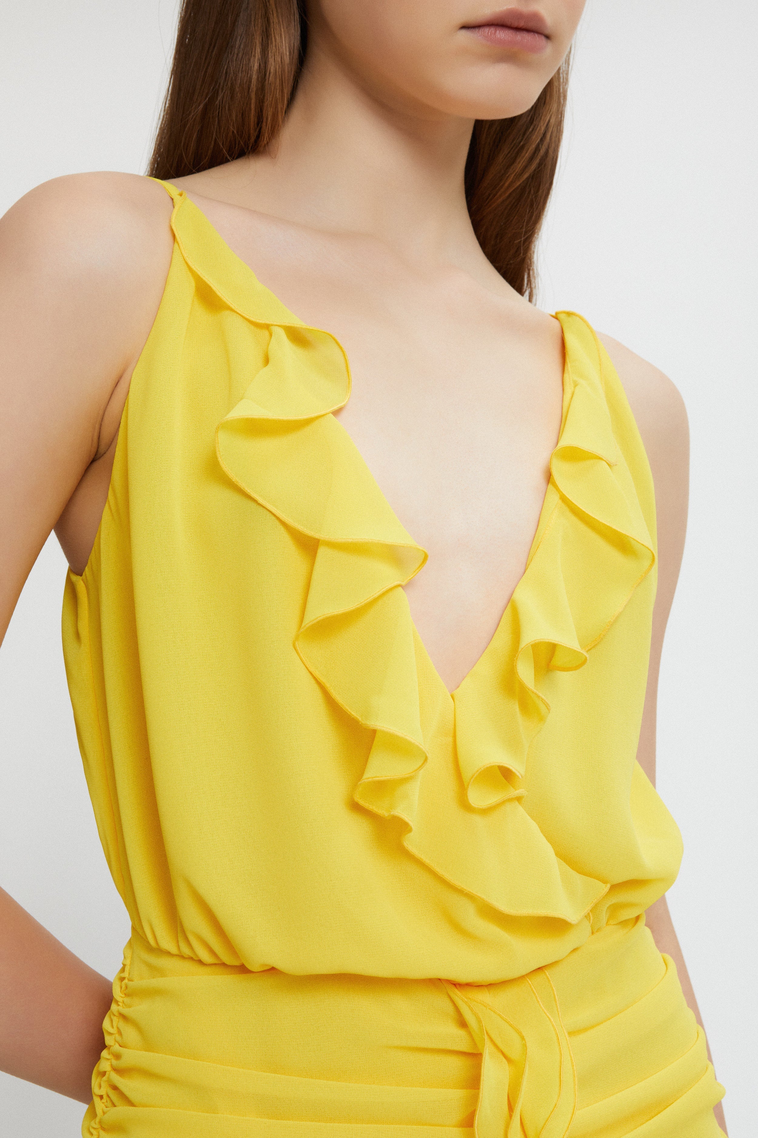 DRAPED GEORGETTE DRESS