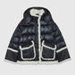 Down Jacket With Eco Fur Details