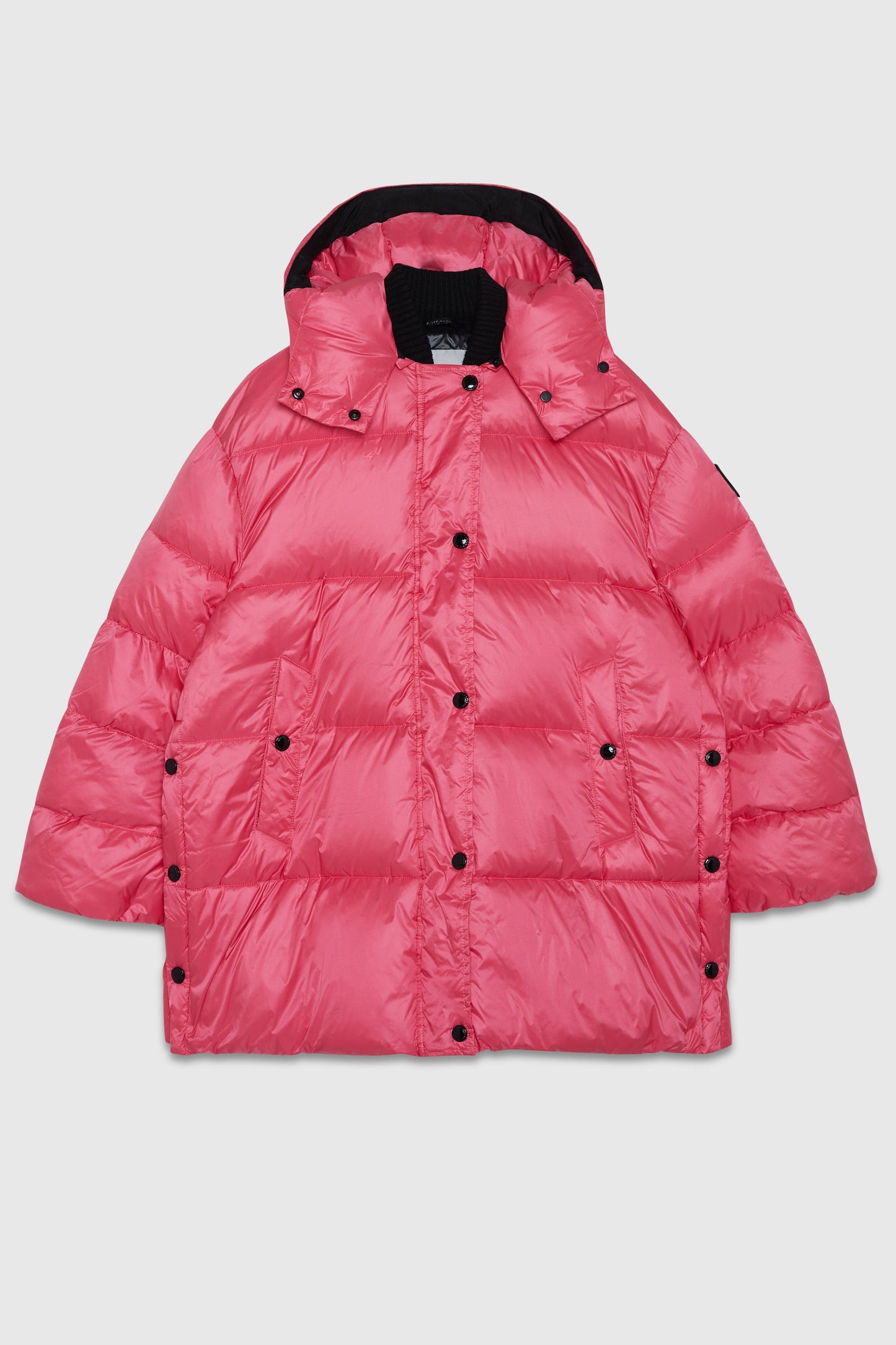 Oversize down jacket with side openings