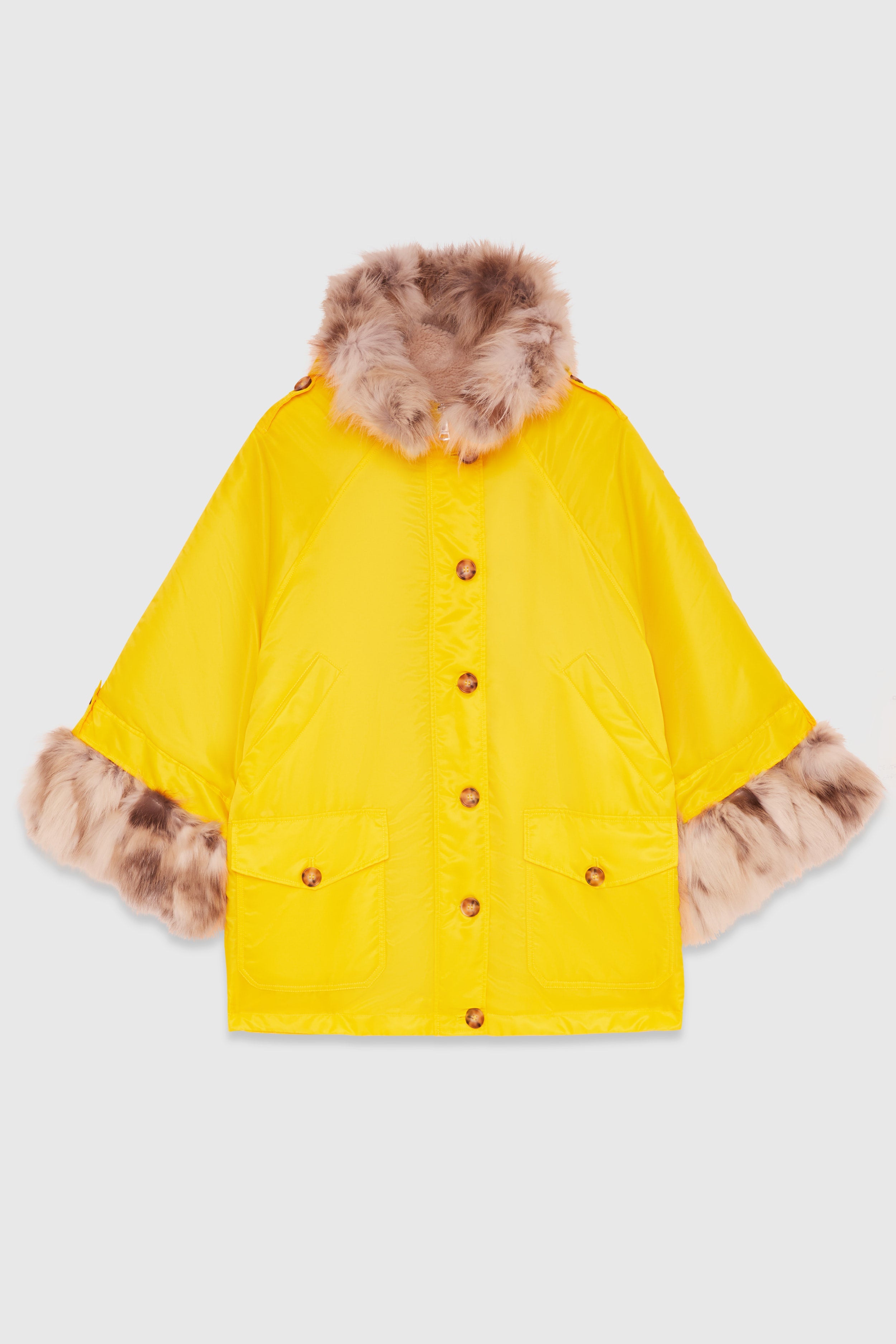 Hooded Parka With Fur Details