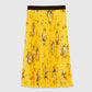 Pleated Printed Skirt