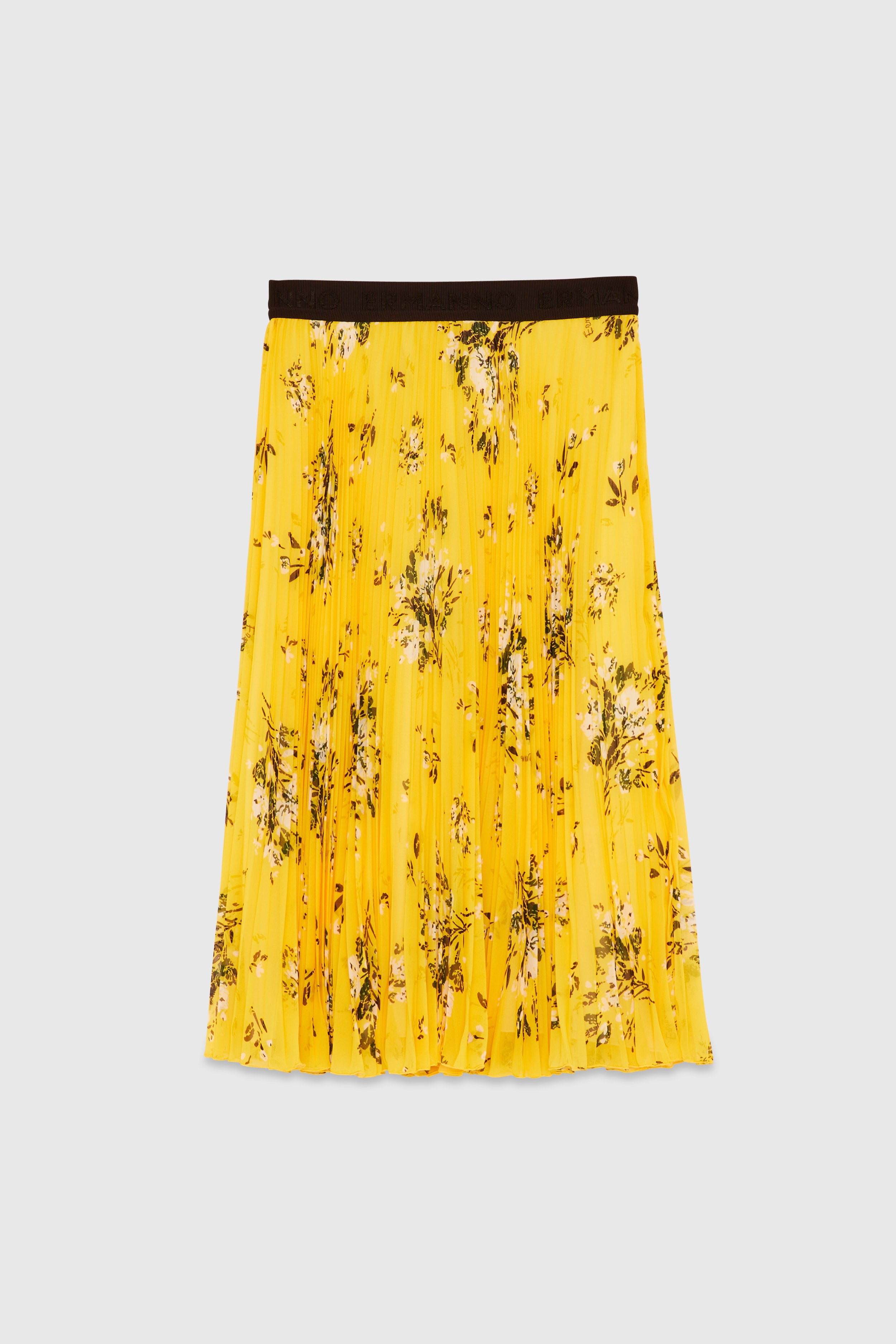 Pleated Printed Skirt