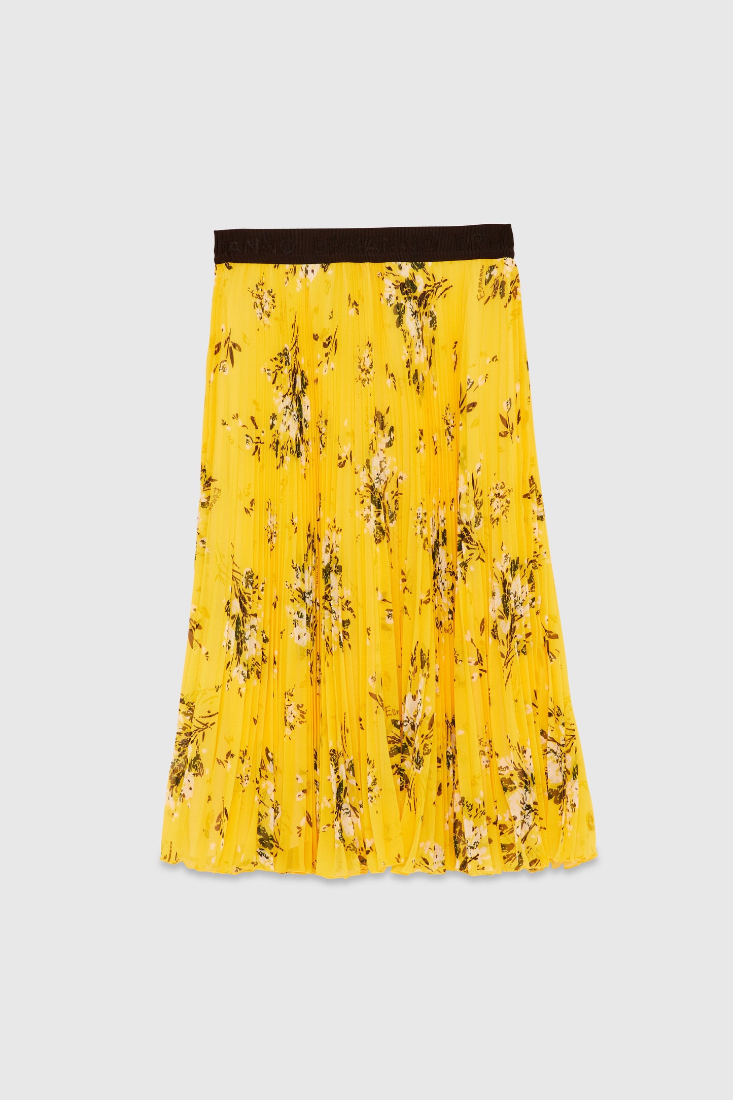 Pleated Printed Skirt